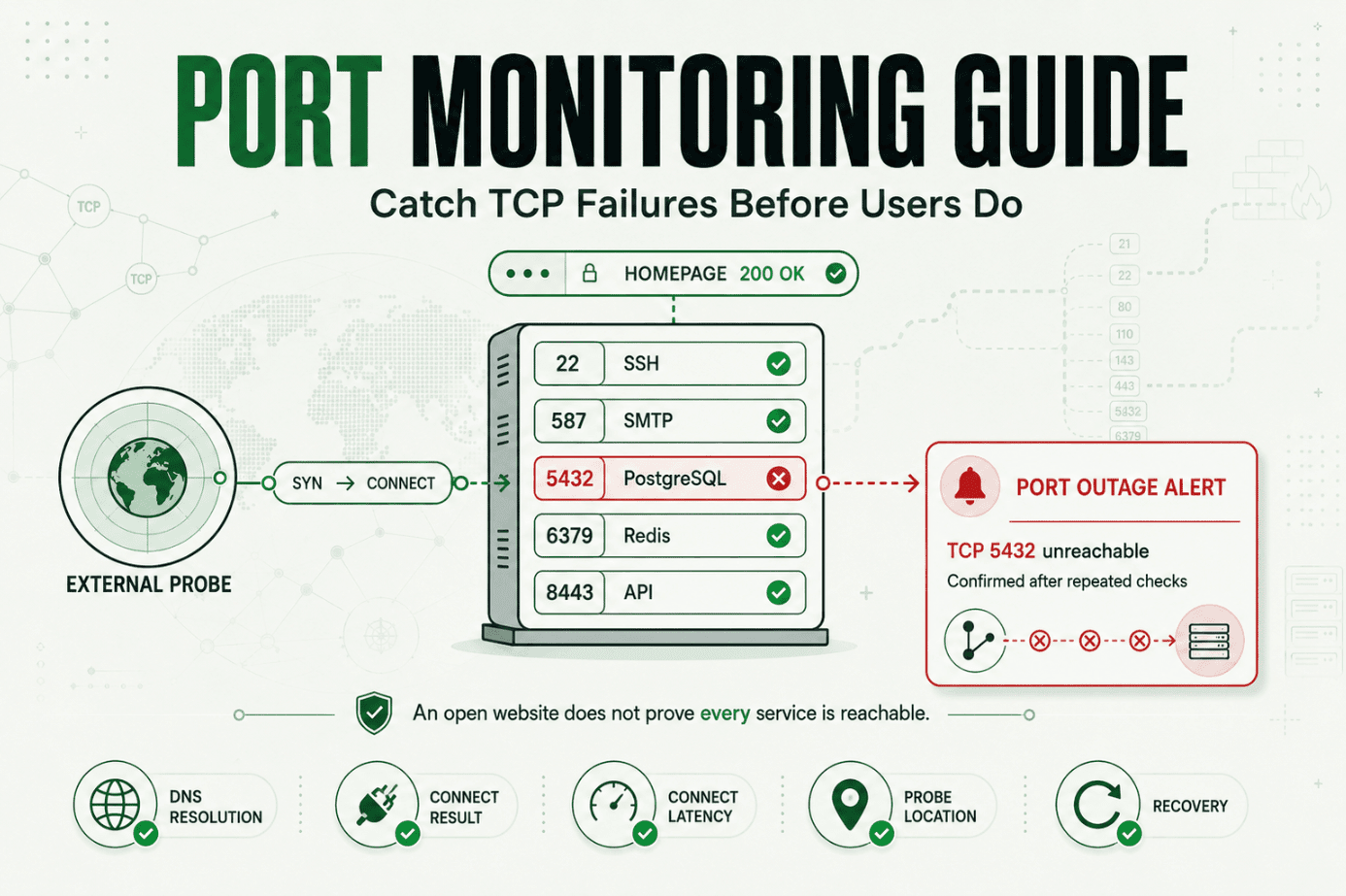 Port Monitoring Guide: Catch TCP Failures Before Users Do